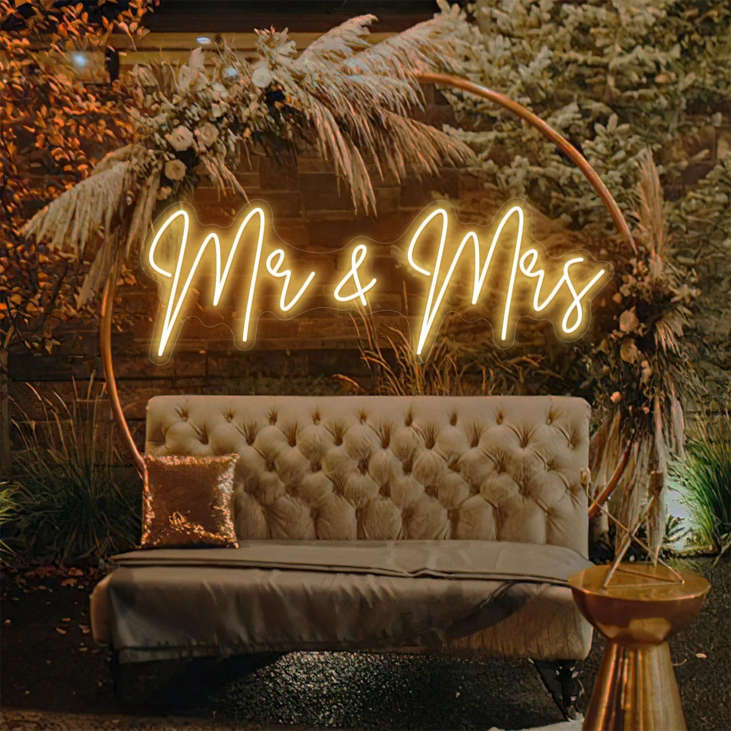 Mr and Mrs Neon Sign For Wedding Proposal Wall Decor- FunkyDecors