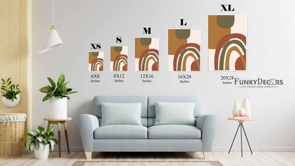 Earthy Tone Minimal Portrait Art Frame For Wall Decor- Funkydecors Posters Prints & Visual Artwork