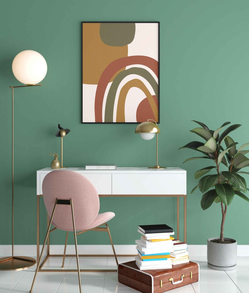 Earthy Tone Minimal Portrait Art Frame For Wall Decor- Funkydecors Xs / Black Posters Prints &