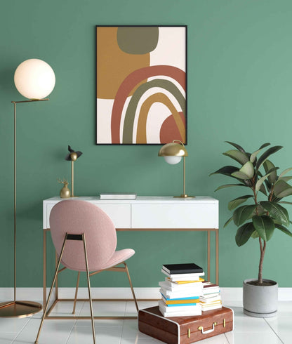 Earthy Tone Minimal Portrait Art Frame For Wall Decor- Funkydecors Xs / Black Posters Prints &