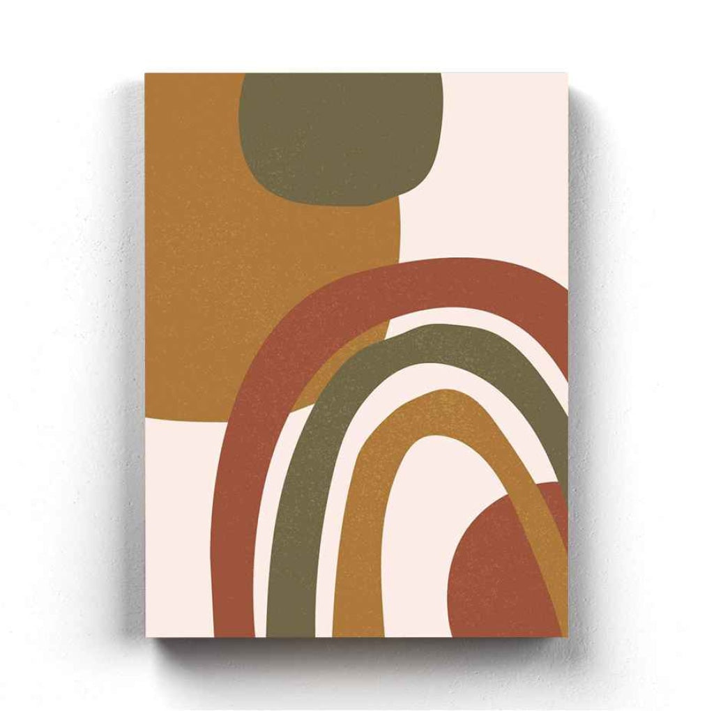 Earthy Tone Minimal Portrait Art Frame For Wall Decor- Funkydecors Xs / Canvas Posters Prints &