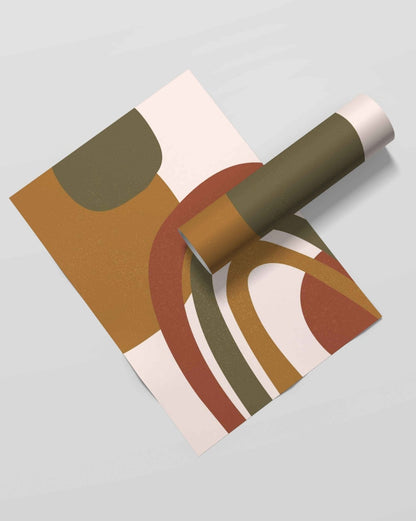 Earthy Tone Minimal Portrait Art Frame For Wall Decor- Funkydecors Xs / Roll Posters Prints & Visual