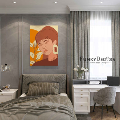 Elegant Design Minimal Women Portrait Art Frame For Wall Decor- Funkydecors Posters Prints & Visual