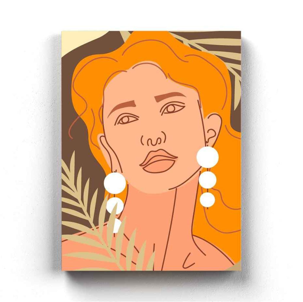 Elegant Design Minimal Women Portrait Art Frame For Wall Decor- Funkydecors Xs / Canvas Posters