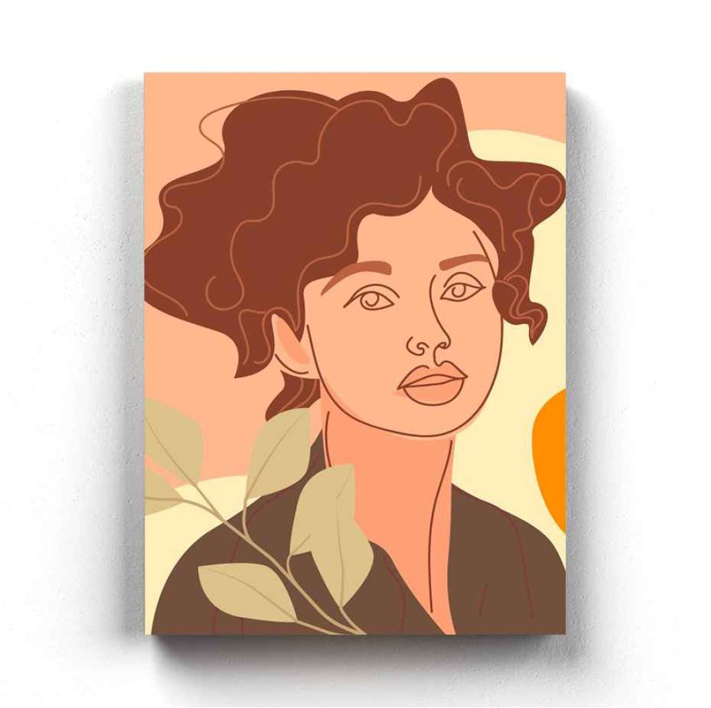 Elegant Design Minimal Women Portrait Art Frame For Wall Decor- Funkydecors Xs / Canvas Posters