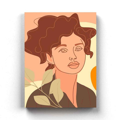 Elegant Design Minimal Women Portrait Art Frame For Wall Decor- Funkydecors Xs / Canvas Posters