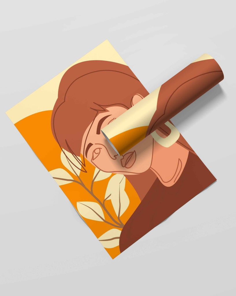 Elegant Design Minimal Women Portrait Art Frame For Wall Decor- Funkydecors Xs / Roll Posters Prints