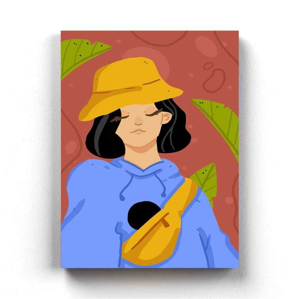 Elegant Design Women Portrait Art Frame For Wall Decor- Funkydecors Xs / Canvas Posters Prints &