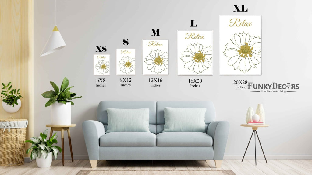 Elegant Floral Art Frame For Wall Decor- Funkydecors Posters Prints & Visual Artwork