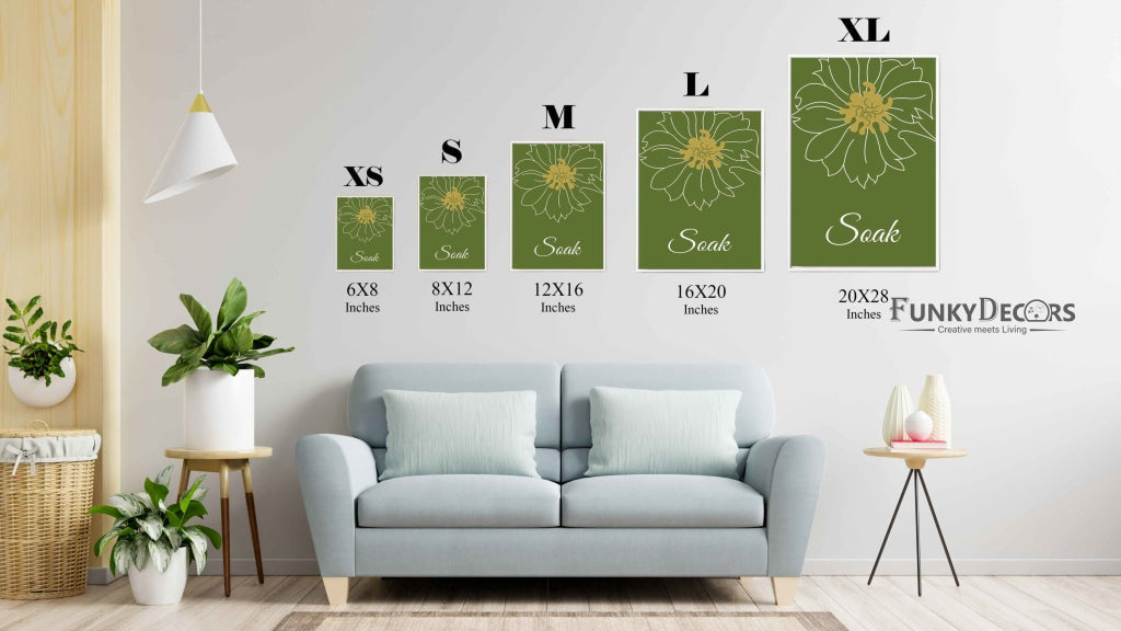 Elegant Floral Art Frame For Wall Decor- Funkydecors Posters Prints & Visual Artwork