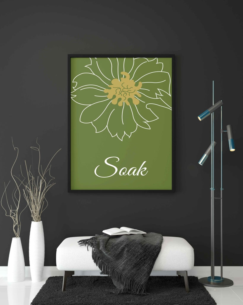 Elegant Floral Art Frame For Wall Decor- Funkydecors Xs / Black Posters Prints & Visual Artwork