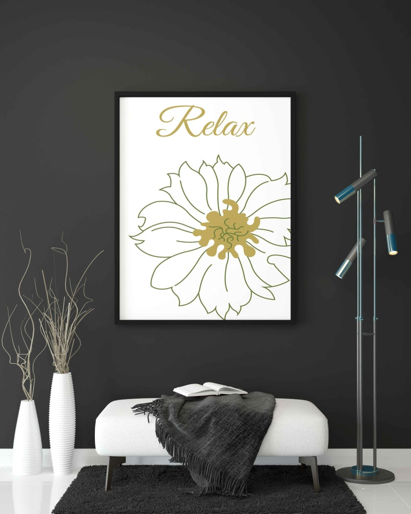 Elegant Floral Art Frame For Wall Decor- Funkydecors Xs / Black Posters Prints & Visual Artwork