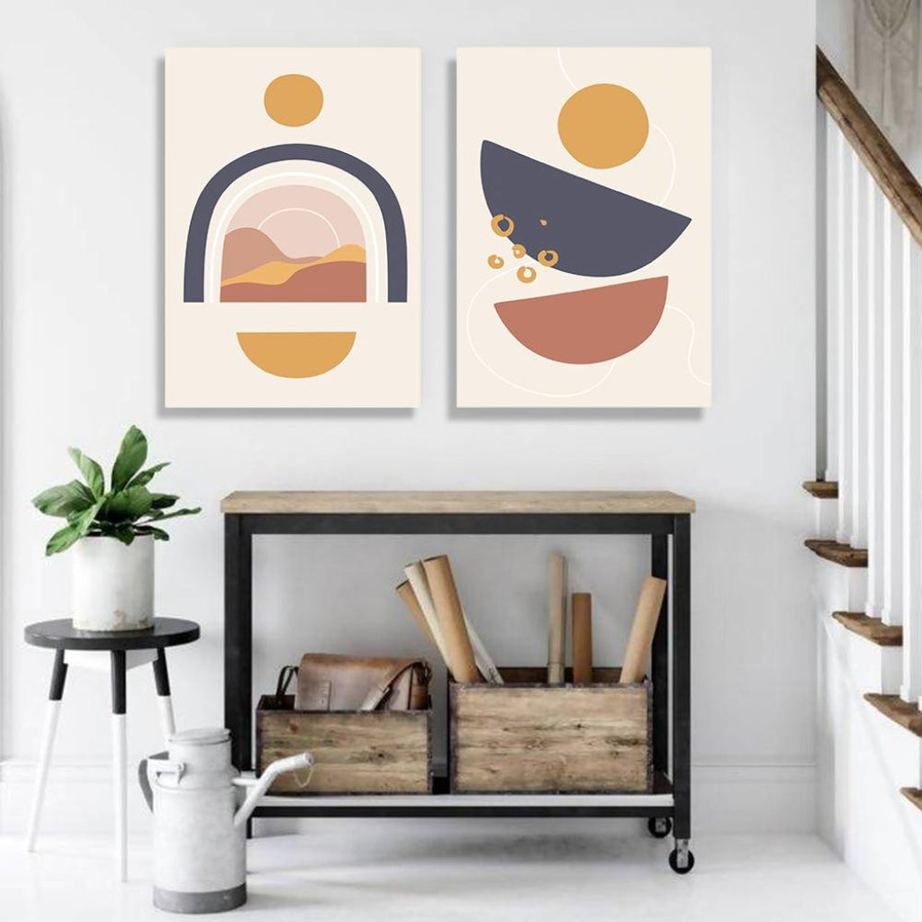 Elegant Minimal 2 Panels Art Frame For Wall Decor- Funkydecors Xs / Canvas Posters Prints & Visual