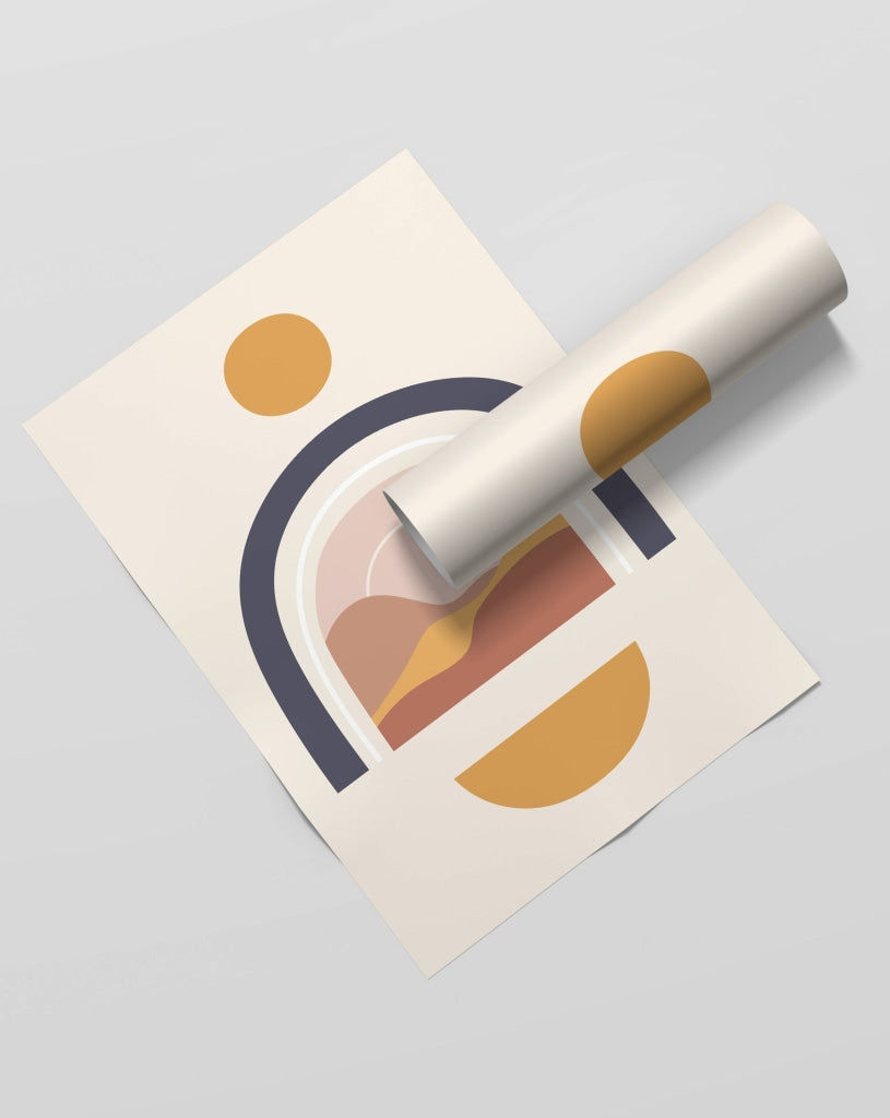 Elegant Minimal 2 Panels Art Frame For Wall Decor- Funkydecors Xs / Roll Posters Prints & Visual