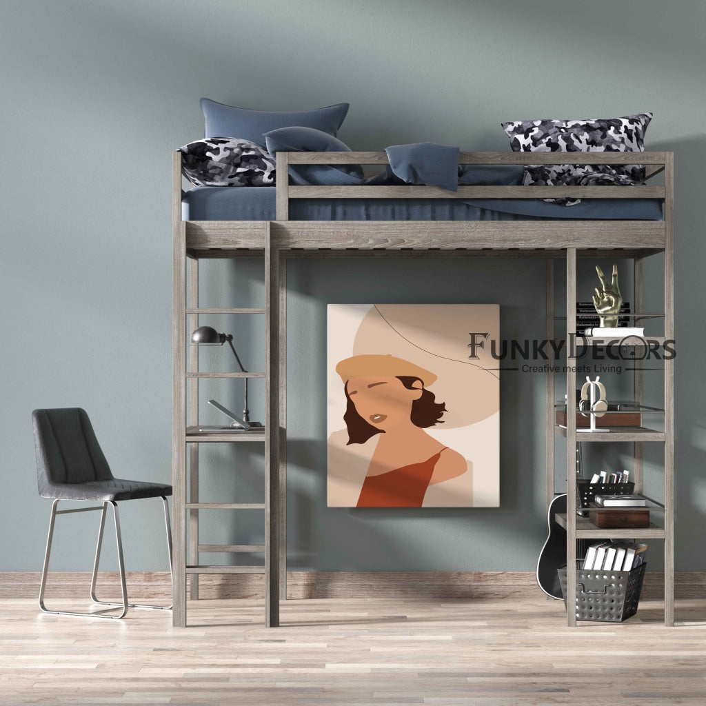 Elegant Minimal Women Portrait Art Frame For Wall Decor- Funkydecors Posters Prints & Visual Artwork