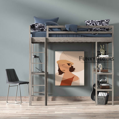 Elegant Minimal Women Portrait Art Frame For Wall Decor- Funkydecors Posters Prints & Visual Artwork