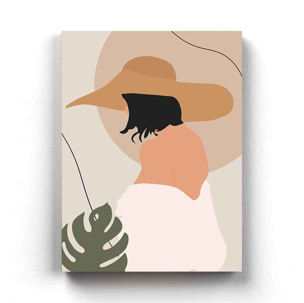 Elegant Minimal Women Portrait Art Frame For Wall Decor- Funkydecors Xs / Canvas Posters Prints &