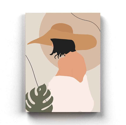 Elegant Minimal Women Portrait Art Frame For Wall Decor- Funkydecors Xs / Canvas Posters Prints &