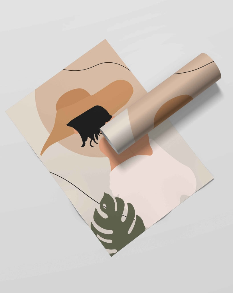 Elegant Minimal Women Portrait Art Frame For Wall Decor- Funkydecors Xs / Roll Posters Prints &