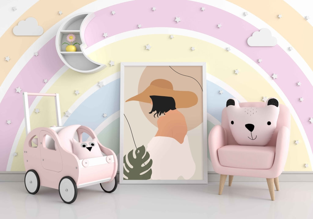 Elegant Minimal Women Portrait Art Frame For Wall Decor- Funkydecors Xs / White Posters Prints &