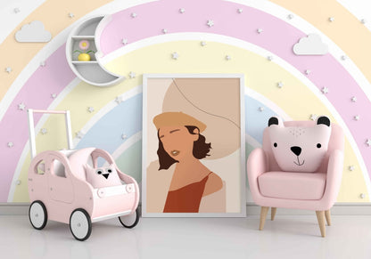 Elegant Minimal Women Portrait Art Frame For Wall Decor- Funkydecors Xs / White Posters Prints &