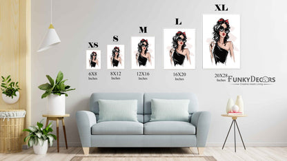 Elegant Women Fashion Art Frame For Wall Decor- Funkydecors Posters Prints & Visual Artwork