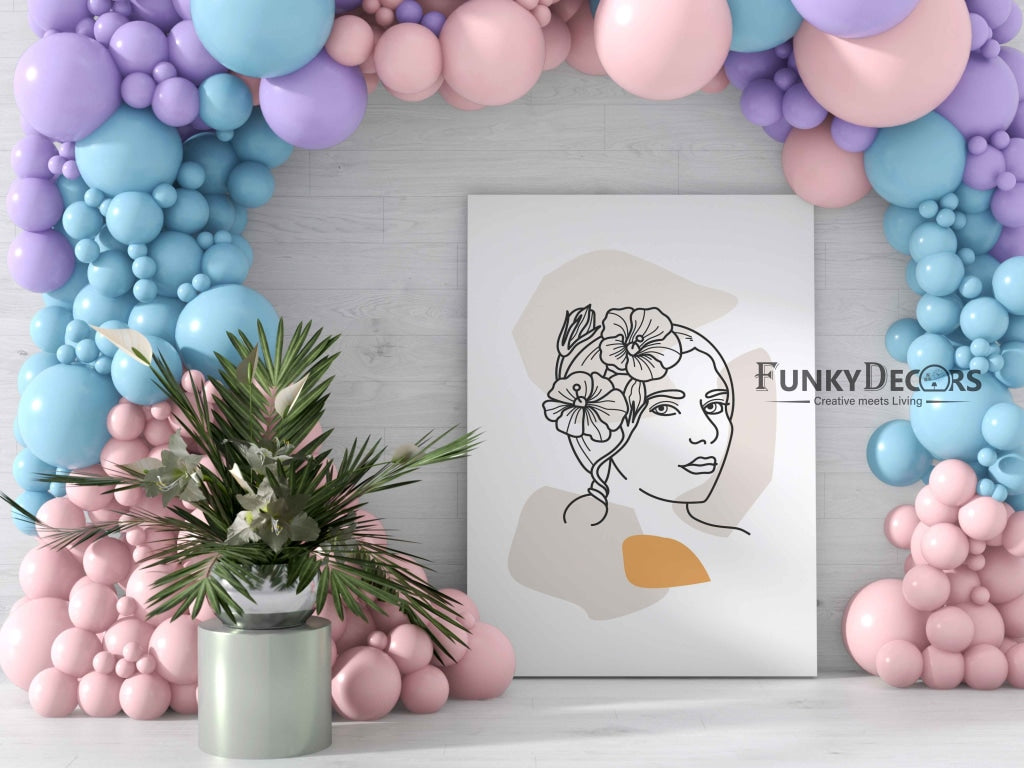 Elegant Women Line Art Frame For Wall Decor- Funkydecors Posters Prints & Visual Artwork
