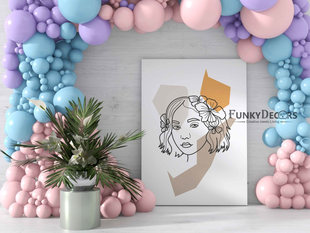 Elegant Women Line Art Frame For Wall Decor- Funkydecors Posters Prints & Visual Artwork