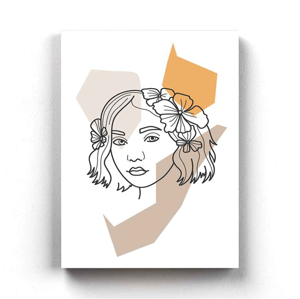 Elegant Women Line Art Frame For Wall Decor- Funkydecors Xs / Canvas Posters Prints & Visual Artwork