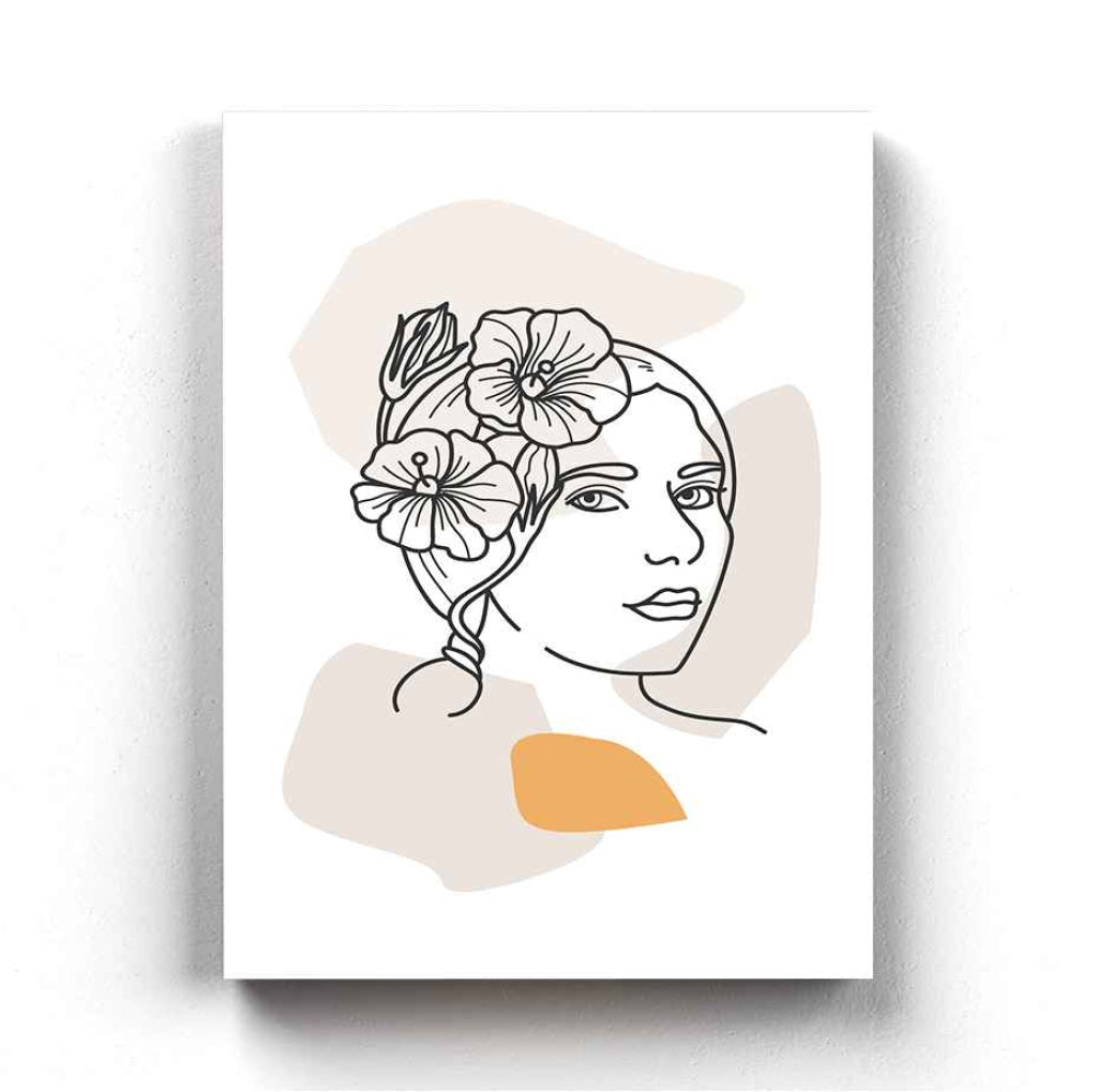 Elegant Women Line Art Frame For Wall Decor- Funkydecors Xs / Canvas Posters Prints & Visual Artwork