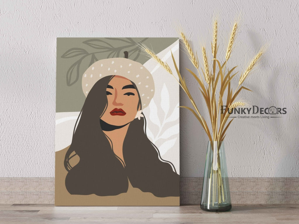 Elegant Women Portrait Art Frame For Wall Decor- Funkydecors Posters Prints & Visual Artwork