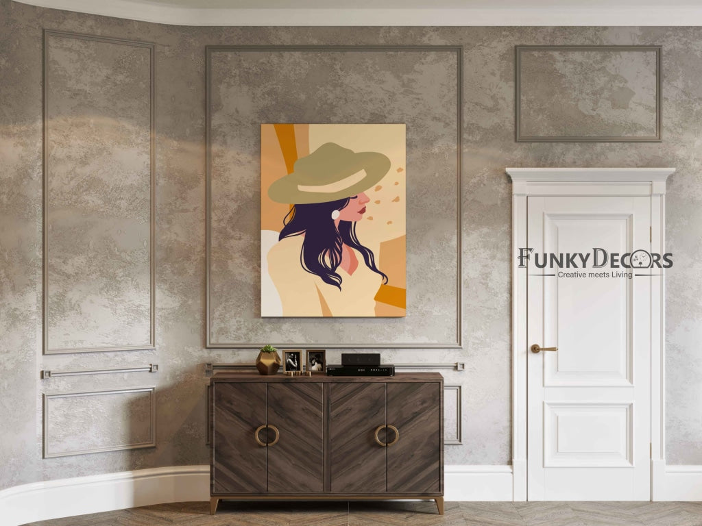 Elegant Women Portrait Art Frame For Wall Decor- Funkydecors Posters Prints & Visual Artwork