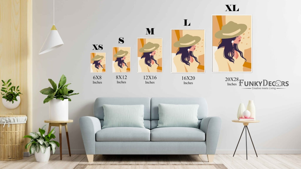 Elegant Women Portrait Art Frame For Wall Decor- Funkydecors Posters Prints & Visual Artwork