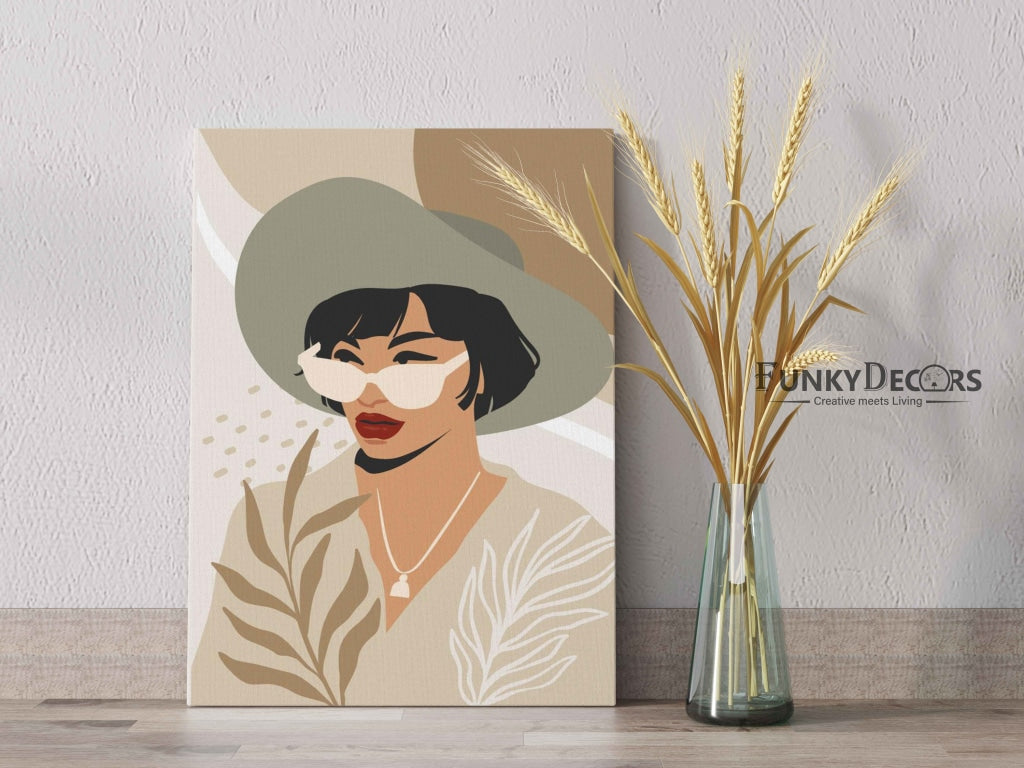 Elegant Women Portrait Art Frame For Wall Decor- Funkydecors Posters Prints & Visual Artwork