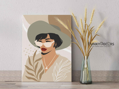 Elegant Women Portrait Art Frame For Wall Decor- Funkydecors Posters Prints & Visual Artwork