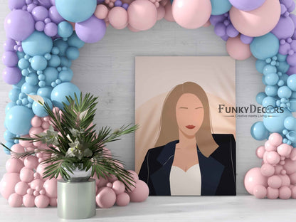 Elegant Women Portrait Art Frame For Wall Decor- Funkydecors Posters Prints & Visual Artwork