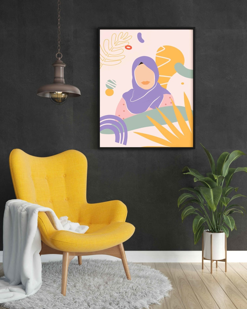 Elegant Women Portrait Art Frame For Wall Decor- Funkydecors Xs / Black Posters Prints & Visual