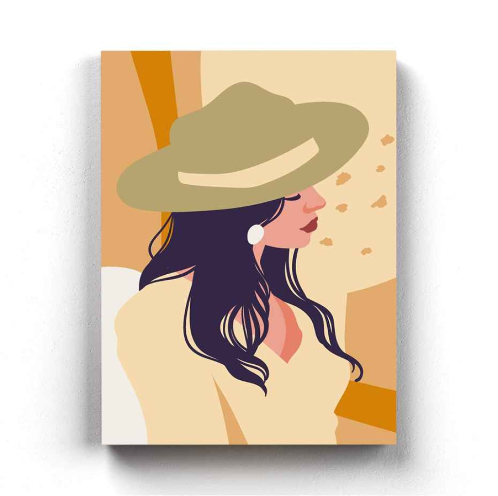 Elegant Women Portrait Art Frame For Wall Decor- Funkydecors Xs / Canvas Posters Prints & Visual