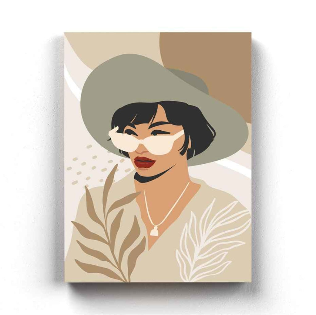 Elegant Women Portrait Art Frame For Wall Decor- Funkydecors Xs / Canvas Posters Prints & Visual