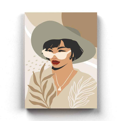 Elegant Women Portrait Art Frame For Wall Decor- Funkydecors Xs / Canvas Posters Prints & Visual