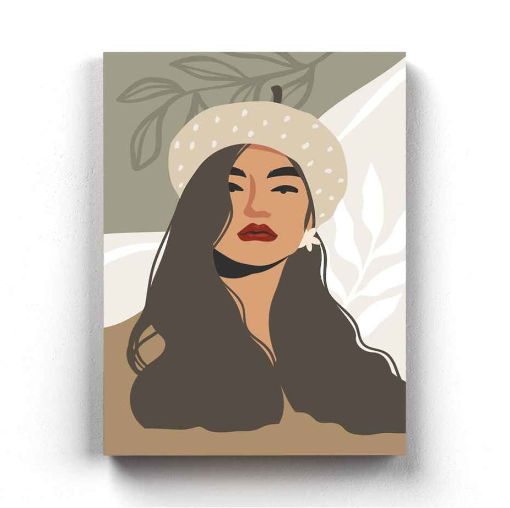 Elegant Women Portrait Art Frame For Wall Decor- Funkydecors Xs / Canvas Posters Prints & Visual