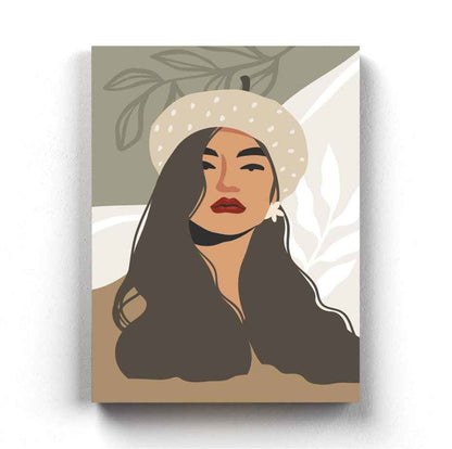 Elegant Women Portrait Art Frame For Wall Decor- Funkydecors Xs / Canvas Posters Prints & Visual
