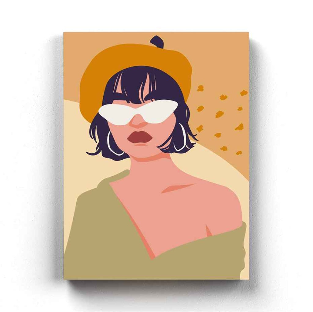 Elegant Women Portrait Art Frame For Wall Decor- Funkydecors Xs / Canvas Posters Prints & Visual