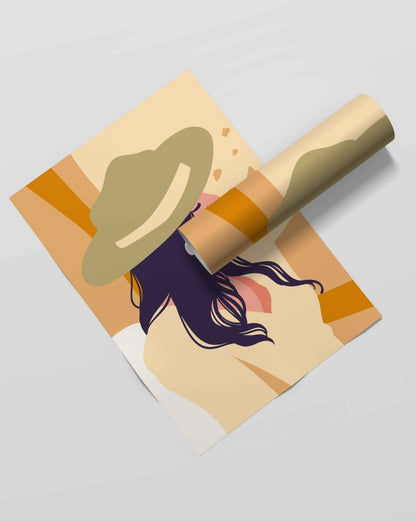 Elegant Women Portrait Art Frame For Wall Decor- Funkydecors Xs / Roll Posters Prints & Visual