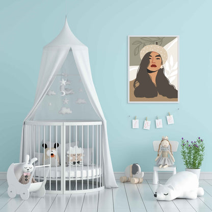 Elegant Women Portrait Art Frame For Wall Decor- Funkydecors Xs / White Posters Prints & Visual