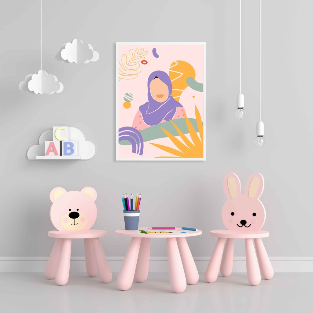 Elegant Women Portrait Art Frame For Wall Decor- Funkydecors Xs / White Posters Prints & Visual