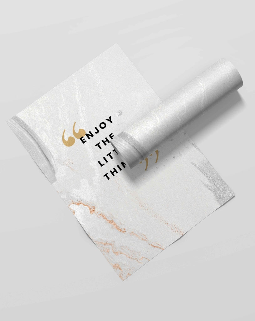 Enjoy The Little Things - Motivational Quotes Art Frame For Wall Decor- Funkydecors Xs / Roll