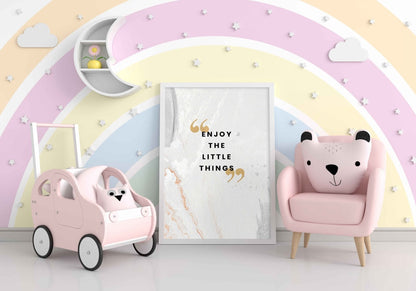 Enjoy The Little Things - Motivational Quotes Art Frame For Wall Decor- Funkydecors Xs / White