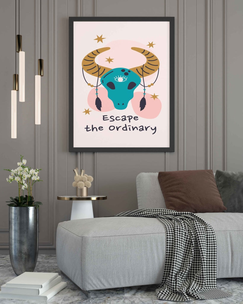 Escape The Ordinary- Tribal Art Frame For Wall Decor- Funkydecors Xs / Black Posters Prints & Visual