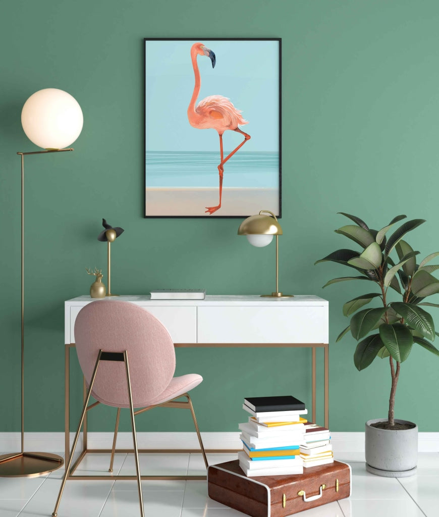 Fabulous Like Flamingo - Animal Art Frame For Wall Decor- Funkydecors Xs / Black Posters Prints &